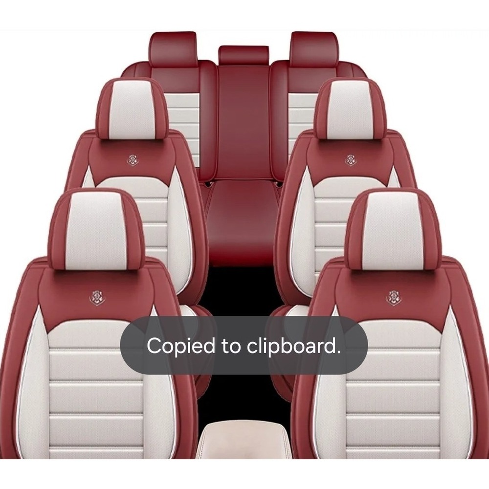 Gmc Yukon Tahoe 2011-2026 Full Set Seat Covers - Leather - Cream / Red
